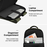 MATEIN Extra Large 45L Travel Backpack, Airline Approved Carry on Backpack with USB Port & Shoe Compartment, Water Resistant Luggage College Overnight Weekender Travel Bag Fit 18" Laptop, Green