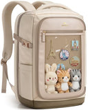 MATEIN HER Travel Backpack 18x14x8 with Clear Ita Bag Pocket, TSA Airline Approved Underseat Backpack, Personal Item Carry-on Bag Fits 17