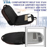 MATEIN Laptop Backpack, Extra Large TSA Friendly 17.3 Inch Travel Computer Backpack, Anti Theft Carry On Flight Approved Business Work College Backpack Bag for Men Women, Brown