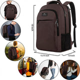 MATEIN Laptop Backpack, Extra Large TSA Friendly 17.3 Inch Travel Computer Backpack, Anti Theft Carry On Flight Approved Business Work College Backpack Bag for Men Women, Brown