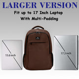 MATEIN Laptop Backpack, Extra Large TSA Friendly 17.3 Inch Travel Computer Backpack, Anti Theft Carry On Flight Approved Business Work College Backpack Bag for Men Women, Brown