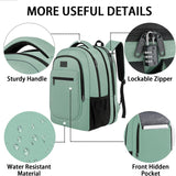 MATEIN Laptop Backpack for Women, Expandable 15.6 inch, Anti Theft Travel School Backpack, Water Resistant College Bookbag for Computer Bag Gifts for Men Women, Cyan