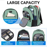 MATEIN Laptop Backpack for Women, Expandable 15.6 inch, Anti Theft Travel School Backpack, Water Resistant College Bookbag for Computer Bag Gifts for Men Women, Cyan