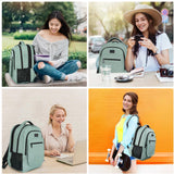 MATEIN Laptop Backpack for Women, Expandable 15.6 inch, Anti Theft Travel School Backpack, Water Resistant College Bookbag for Computer Bag Gifts for Men Women, Cyan
