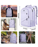 MATEIN Large 17 Inch Laptop Backpack for Women, Lightweight Travel Backpack Fits College School Essentials, Anti Theft Work Commute Nursing Computer Bag TSA Approved for Weekender Trip, Light Purple
