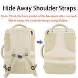 MATEIN Large Backpack for Travel Flight Approved, 45L Carry on Backpack with Padded Shoulder Straps for Adult, Men, Women, Expandable Daypack for Clothes, Travel Essentials, Beige