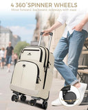 MATEIN Rolling Backpack for Women, Roller Backpack with 4 Spinner Wheels