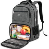 MATEIN Work Backpack for Men, Large Anti Theft Lunch Backpack with Laptop Compartment, TSA Friendly Travel Carry On Flight Approved, Lightweight College Bag for Camping Hiking, Grey