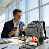 MATEIN Work Backpack for Men, Large Anti Theft Lunch Backpack with Laptop Compartment, TSA Friendly Travel Carry On Flight Approved, Lightweight College Bag for Camping Hiking, Grey