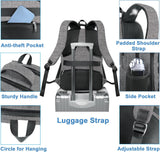 MATEIN Work Backpack for Men, Large Anti Theft Lunch Backpack with Laptop Compartment, TSA Friendly Travel Carry On Flight Approved, Lightweight College Bag for Camping Hiking, Grey