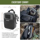 MAXPEDITION Double-Decker EDC Pocket Organizer (5” x 2.5” x 7”) EDC Pouch, Tactical Tool Pouch for Organization, MOLLE Accessories for Everyday Carry (Wolf Gray) 0247W