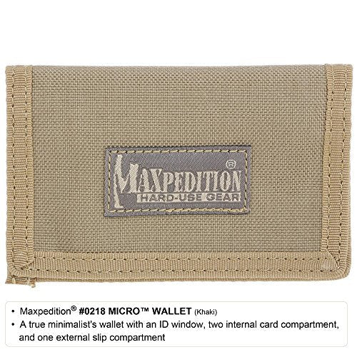 Maxpedition Gear Micro Polyurethane Wallet, Light-weight, Foliage Green small