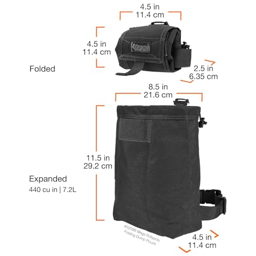 Maxpedition Mega Rollypoly Folding Dump Pouch (Black)
