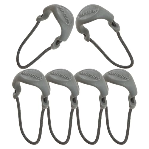 MAXPEDITION Positive Grip Zipper Pulls (Small, Gray) Pack of 6, Zipper Pull Replacement for Tactical Backpack, EDC Pouch, Bug Out Bag | Backpacks4Less