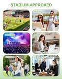 MAY TREE Clear Backpack for Stadium Events, 12x11x6 Inches Stadium Approved