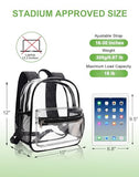 MAY TREE Clear Backpack for Stadium Events, 12x11x6 Inches Stadium Approved