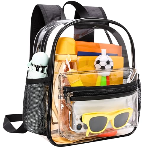 MAY TREE Clear Backpack for Stadium Events, 12x11x6 Inches Stadium Approved