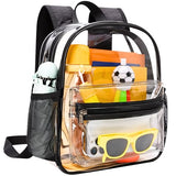 MAY TREE Clear Backpack for Stadium Events, 12x11x6 Inches Stadium Approved