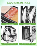 MAY TREE Clear Backpack for Stadium Events, 12x11x6 Inches Stadium Approved
