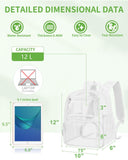 MAY TREE Small Clear Backpack Stadium Approved for Women and Men Clear Bag for Stadium Events Concert Sporting Festival, White