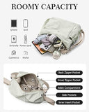 maytopia Tote Bag Convertible Backpack Purse for Women Nylon Hobo Crossbody Bag Message Bag Shoulder Handbags for Daily Work (Beige)