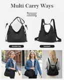 maytopia Tote Bag Convertible Backpack Purse for Women Nylon Hobo Crossbody Bag Message Bag Shoulder Handbags for Daily Work (Yellow)
