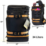 Mazama DAE Pack – All - in - One, Airline Approved Carry - On Backpack. Multi - Use Daypack with Pockets for Hydration Reservoir and Laptop, for School, Work, Travel, Hiking & Commuting. Includes Rain Cover.