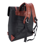 McKleinUSA Element, 1680D Ballistic Nylon with Leather Trim, 17" Nylon, Two - Tone, Flap - Over, Laptop & Tablet Backpack, Black (78475)