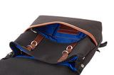 McKleinUSA Element, 1680D Ballistic Nylon with Leather Trim, 17" Nylon, Two - Tone, Flap - Over, Laptop & Tablet Backpack, Black (78475)