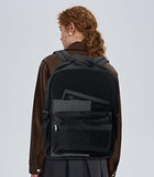 MCWTH Heavy Duty Mesh Backpack, See Through College Student Mesh Bookbag (Black)