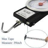 Mechanical Hanging Scale Multi - Purpose Portable Spring Dial Weight Scale with Tape Measure for Fishing Kitchen Farms