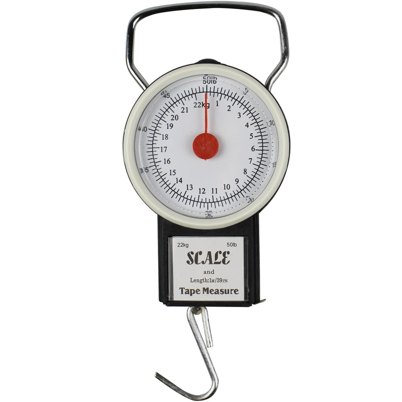 Mechanical Hanging Scale Multi - Purpose Portable Spring Dial Weight Scale with Tape Measure for Fishing Kitchen Farms