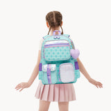 Meetbelify Rolling Backpack with Wheels - Cute Carry On Backpack with Lunch Box Pencil Case for Elementary Student to Teen Girls - 8 - 10 Years