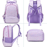 Meisohua School Backpack for Girls Kids Preschool Kindergarten Elementary School Bookbag with Lunch Bag 3 in 1 Set Water Resistant Furry Backpack Set