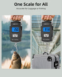 MEIYA Fish Scale 110lb/50kg Digital Fishing Scale with Backlit LCD, Portable Handle, Stainless Steel Hook & 2 AAA Batteries – Reliable Fishing Gear & Great Fishing Gifts for Men