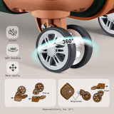 Melalenia Luggage Sets 3 Piece, Hard Shell Carry on Suitcase with Spinner Wheels and TSA Lock, Travel Lightweight Luggage Set for Women, Green Brown