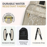 Mellories 4 in 1 Convertible Diaper Bag Tote for Baby Boys and Girls - Converts into Diaper Backpack, Baby Tote, Stroller and Crossbody Diaper Bag - Beige Baby Travel Bag - Gift for Mom