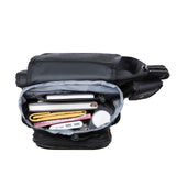 Mens Vintage Canvas Shoulder Bag Military Messenger Sling Bags Chest Leather Bag(03 - 2Nylon Black)