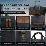 Men's Weekender Duffle Bag - Vintage Overnight & Gym Bag with Multi - Compartments, Carry - On Approved for Travel
