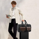 Men's Weekender Duffle Bag - Vintage Overnight & Gym Bag with Multi - Compartments, Carry - On Approved for Travel