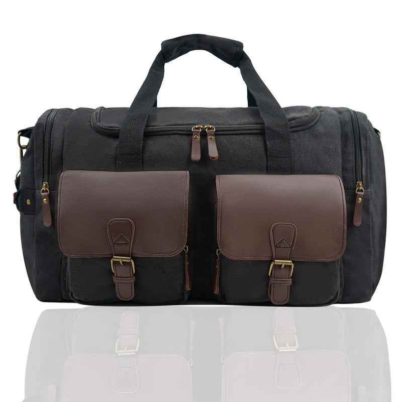 Men's Weekender Duffle Bag - Vintage Overnight & Gym Bag with Multi - Compartments, Carry - On Approved for Travel