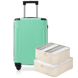 Merax 20Inch Carry on Luggage Set, Hardshell ABS Suitcase with Spinner Wheels, Built - in TSA Lock & 2 Packing Cubes, Airline Approved for Business Getaways Weekend Travel