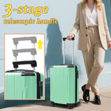 Merax 20Inch Carry on Luggage Set, Hardshell ABS Suitcase with Spinner Wheels, Built - in TSA Lock & 2 Packing Cubes, Airline Approved for Business Getaways Weekend Travel