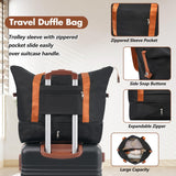 Merax 24 IN Luggage with Bags, Suitcase with Spinner Wheels, Vintage Expanded Luggage with TSA Lock Lightweight(Black)