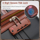 Merax 24 IN Luggage with Bags, Suitcase with Spinner Wheels, Vintage Expanded Luggage with TSA Lock Lightweight(Black)