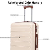 Merax 3 Piece ABS Hardshell Luggage Sets Spinner Wheel Suitcase Suit Case