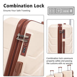Merax 3 Piece ABS Hardshell Luggage Sets Spinner Wheel Suitcase Suit Case