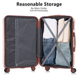 Merax 3 Piece ABS Hardshell Luggage Sets Spinner Wheel Suitcase Suit Case