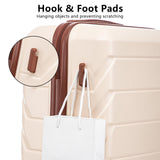 Merax 3 Piece ABS Hardshell Luggage Sets Spinner Wheel Suitcase Suit Case