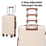 Merax 3 Piece ABS Hardshell Luggage Sets Spinner Wheel Suitcase Suit Case